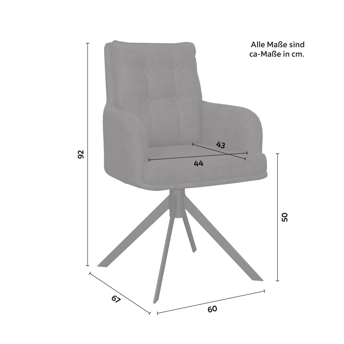 Stolička s podrúčkami MARIETTA, čierna - čierna, Modern, kov/drevo (60/92/67cm) - Bessagi Home