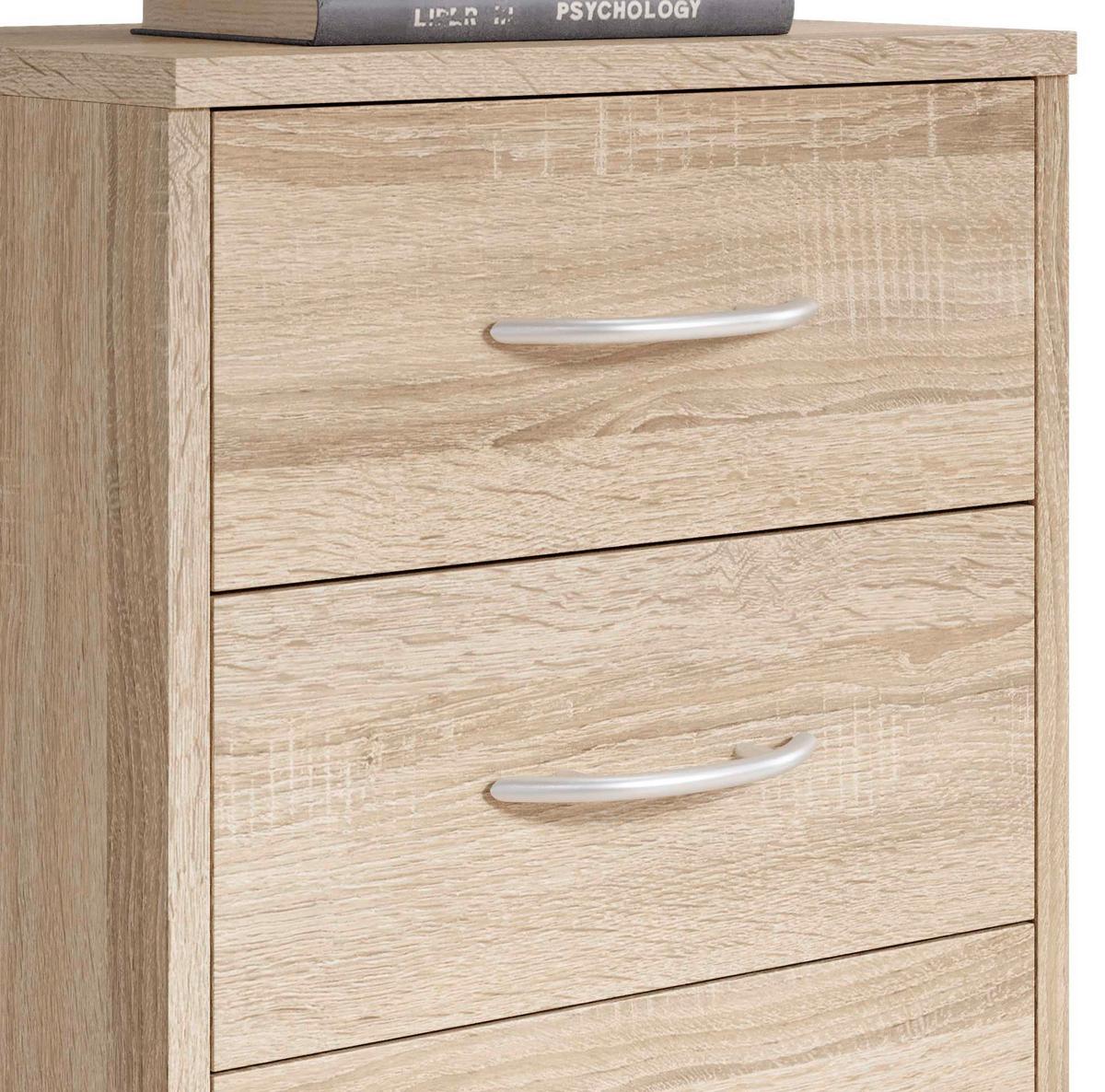 Nachtkästchen Pepe B: 38,5 cm Sonoma Eiche - Sonoma Eiche, Basics (38,5/54/28,2cm) - P & B