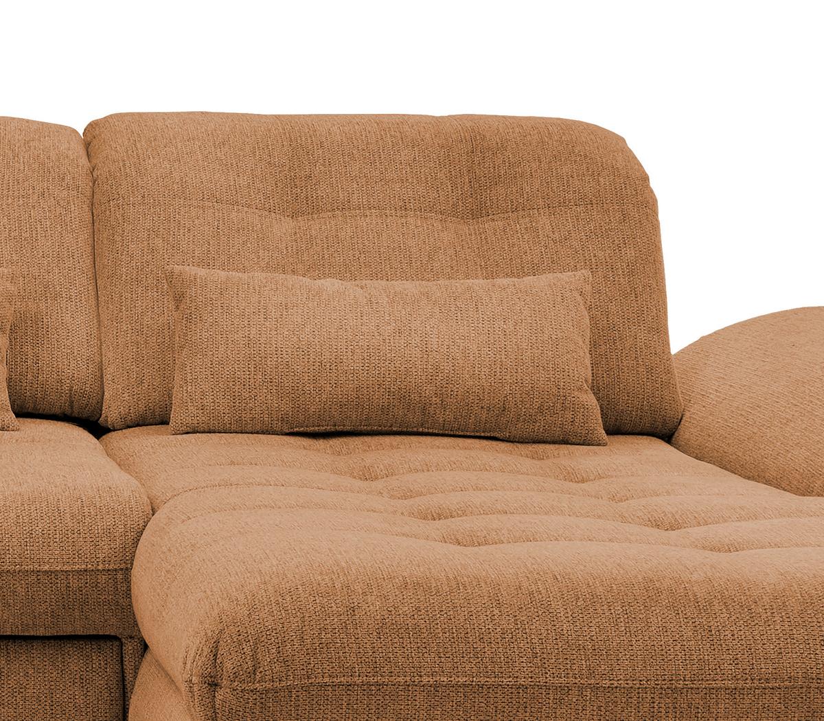Ecksofa mit Bettkasten Rigatti Currygelb S: 314x184cm - Chromfarben/Currygelb, MODERN, Textil (314/184cm) - Livetastic