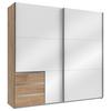 Schwebetürenschrank B: 250 Cm Level Weiß/eichefarben Dekor - Eichefarben/Weiß, MODERN, Holzwerkstoff (250/236/65cm) - MID.YOU