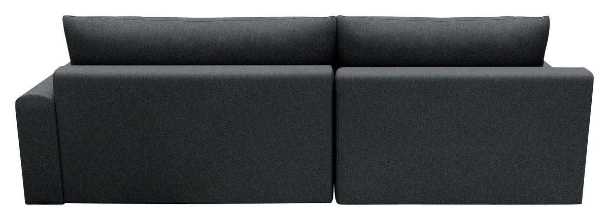 Eckschlafsofa Prag Graphitfarben S: 167x253 cm - Schwarz/Graphitfarben, MODERN, Textil (167/253cm) - Trendmanufaktur