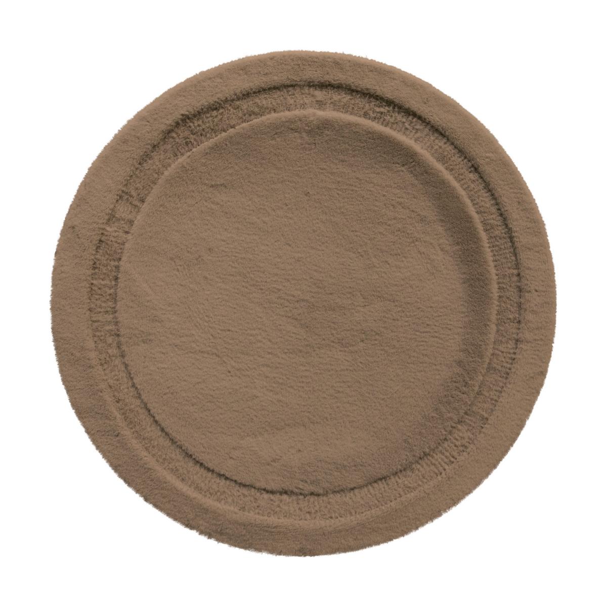 Szőrme Szőnyeg Oliver  Átmérő Kb. 80cm - cappuccino/mokka, Modern, textil (80cm) - Luca Bessoni