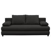 Schlafsofa Mela Anthrazit B: 200 cm - Anthrazit/Schwarz, Design, Textil (200/88/87cm) - P & B
