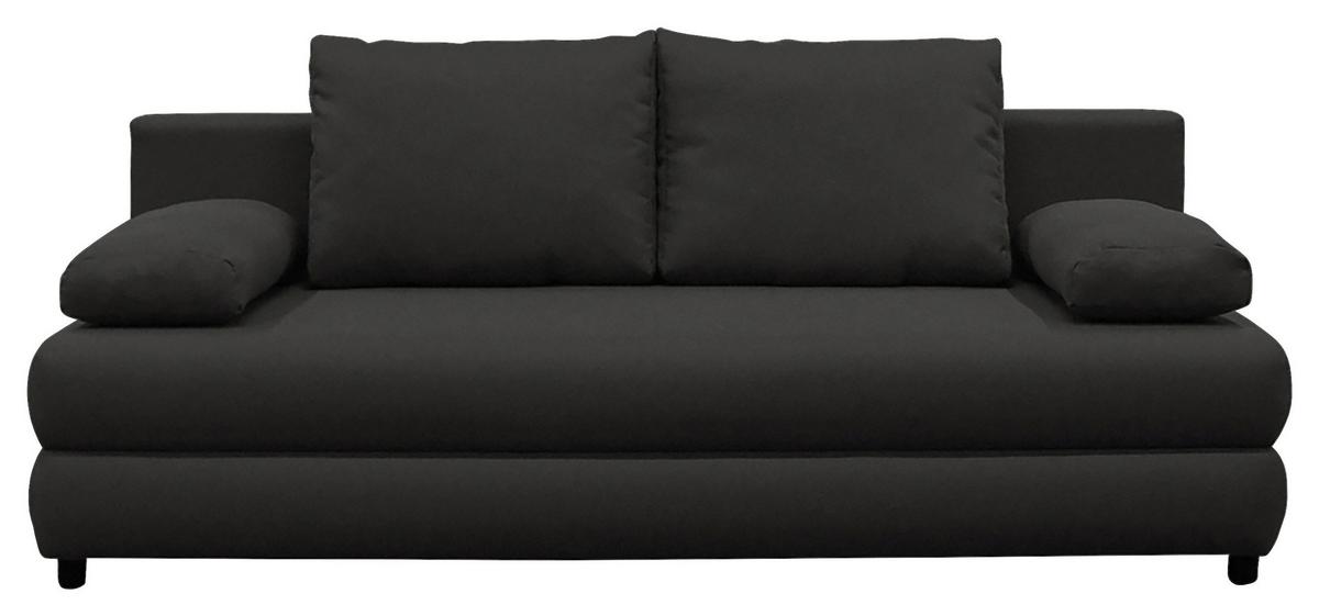 Schlafsofa Mela Anthrazit B: 200 cm - Anthrazit/Schwarz, Design, Textil (200/88/87cm) - P & B