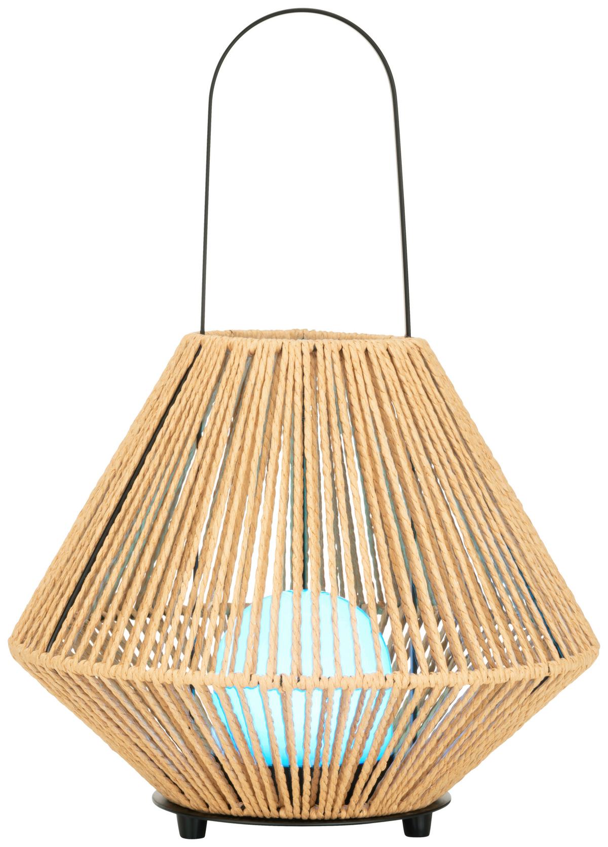 VONKAJŠIE LED SVIETIDLO NEWI - hnedá, Modern, kov/prírodné materiály (24/30cm) - Modern Living