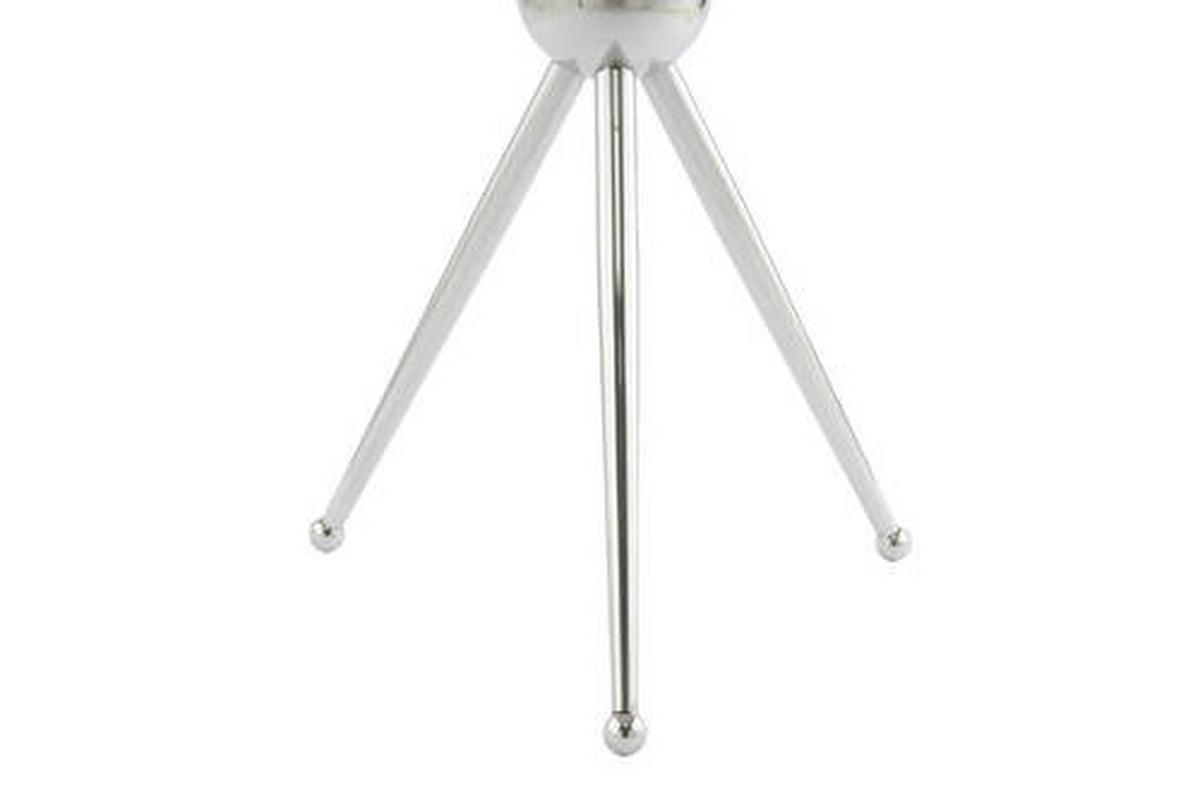 Beistelltisch Mit Glasplatte Rund Ontario, Klar/silber - Silberfarben, MODERN, Glas/Metall (46/46/52cm) - Kayoom