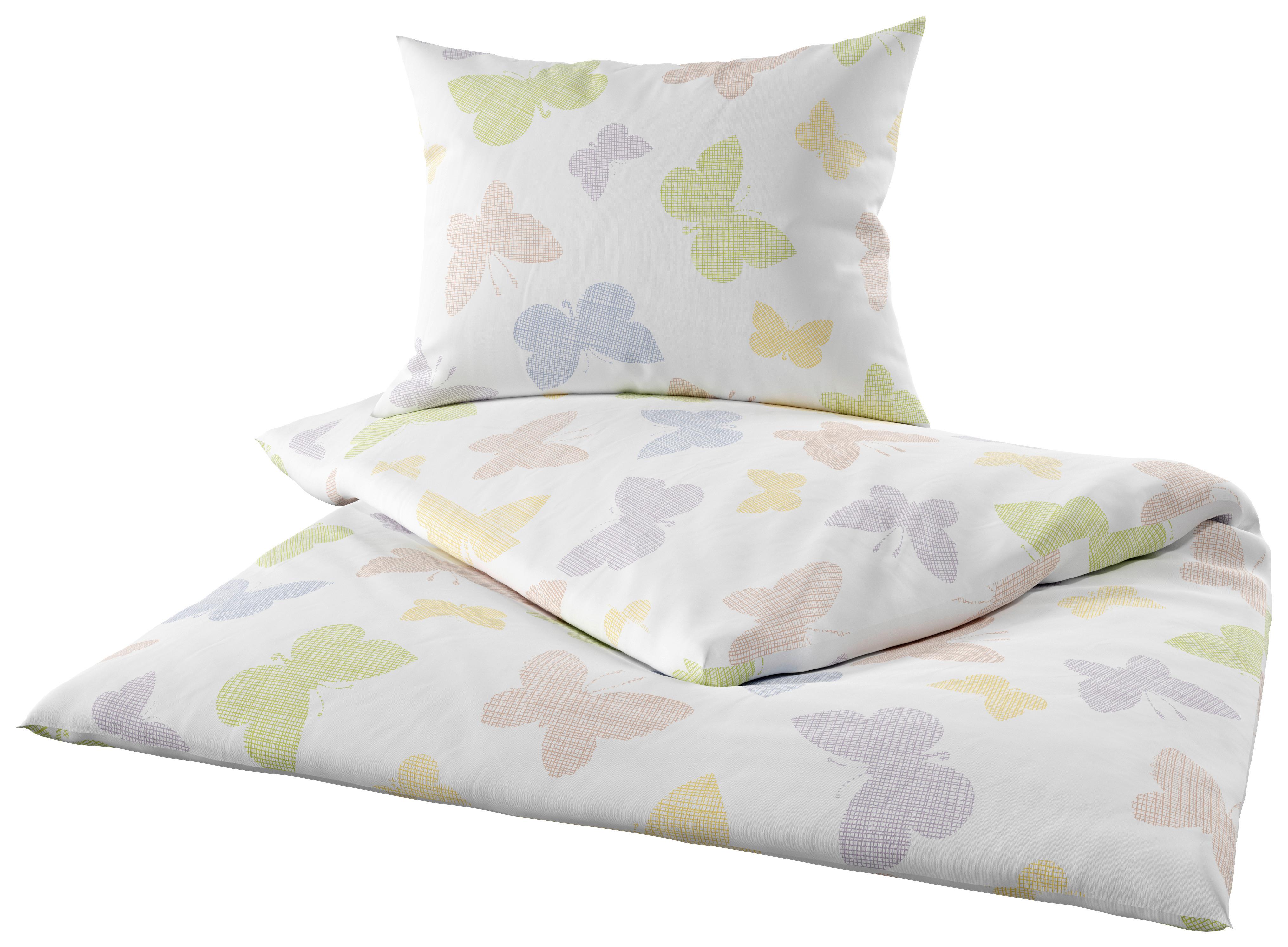 Ágyneműhuzat-garnitúra Clarissa - sárga/pasztellkék, Modern, textil - Luca Bessoni