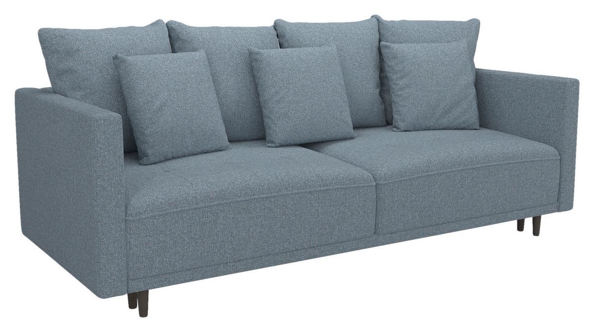 3-sitzer Sofa Mit Schlaffunktion Sofia B: 223 Cm - Türkis/Schwarz, Design, Textil (223/96/95cm) - MID.YOU