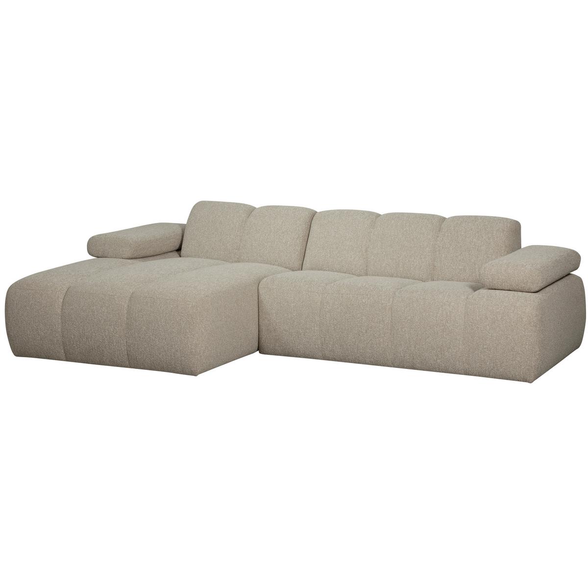 Ecksofa Mojo Beige S: 160x284 Cm - Beige/Schwarz, Design, Textil (160/284cm) - Livetastic