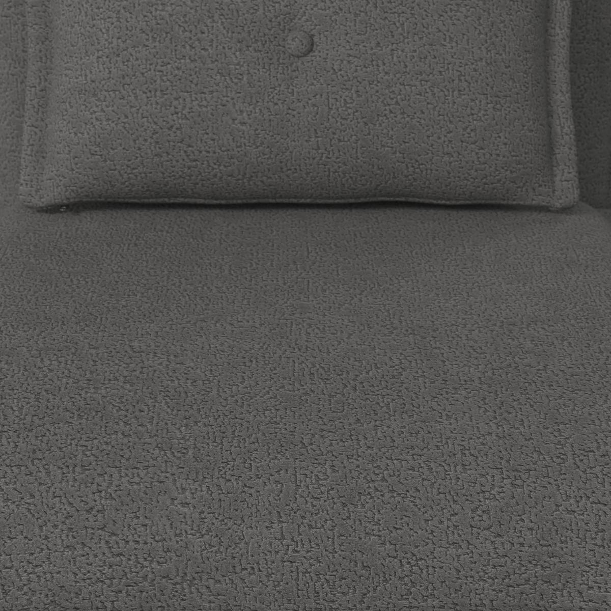 Rozkladacie kreslo TAMARA, tmavosivé buklé, max. 120 kg - tmavosivá, Modern, kov/textil (82/31/69cm) - Bessagi Home