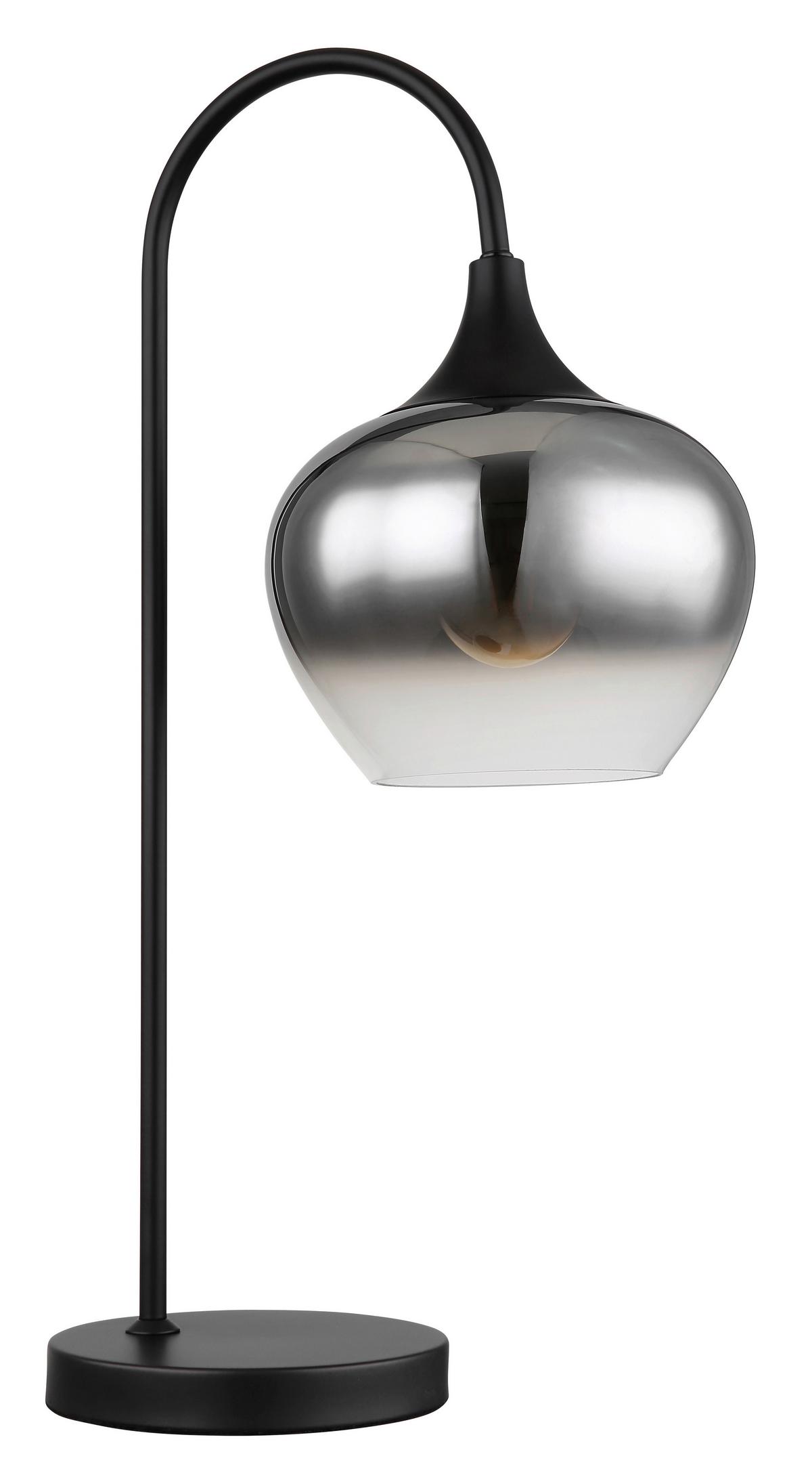 Tischleuchte 15548t Maxy - Schwarz, Design, Glas/Metall (27,5/18/54cm) - Globo