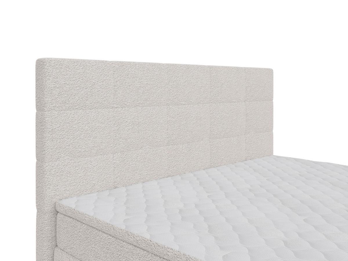 Polsterbett Alba Chenille Weiß, Lf: 180x200 Cm - Schwarz/Weiß, Trend, Textil (180/200cm)