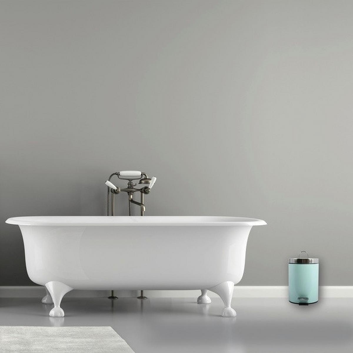 Treteimer Unis 3l Pastellgrün Metall Dxh: 17x25 Cm - Pastellgrün/Schwarz, Basics, Kunststoff/Metall (17/25cm)