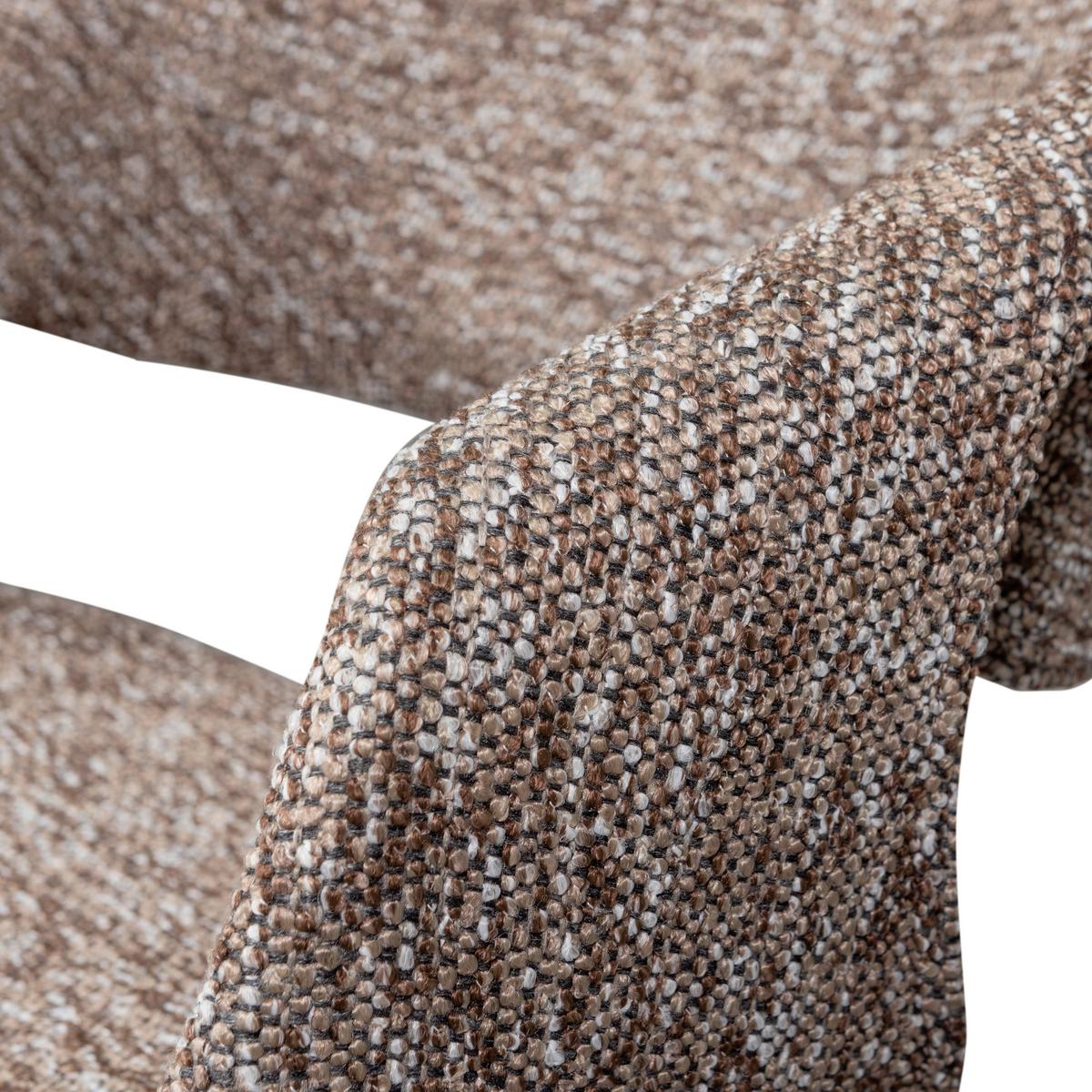 Armlehnstuhl-Set Yossi Braun/Dunkelbraun B: 57cm - Dunkelbraun/Braun, MODERN, Holzwerkstoff/Textil (57/78/57cm) - Livetastic