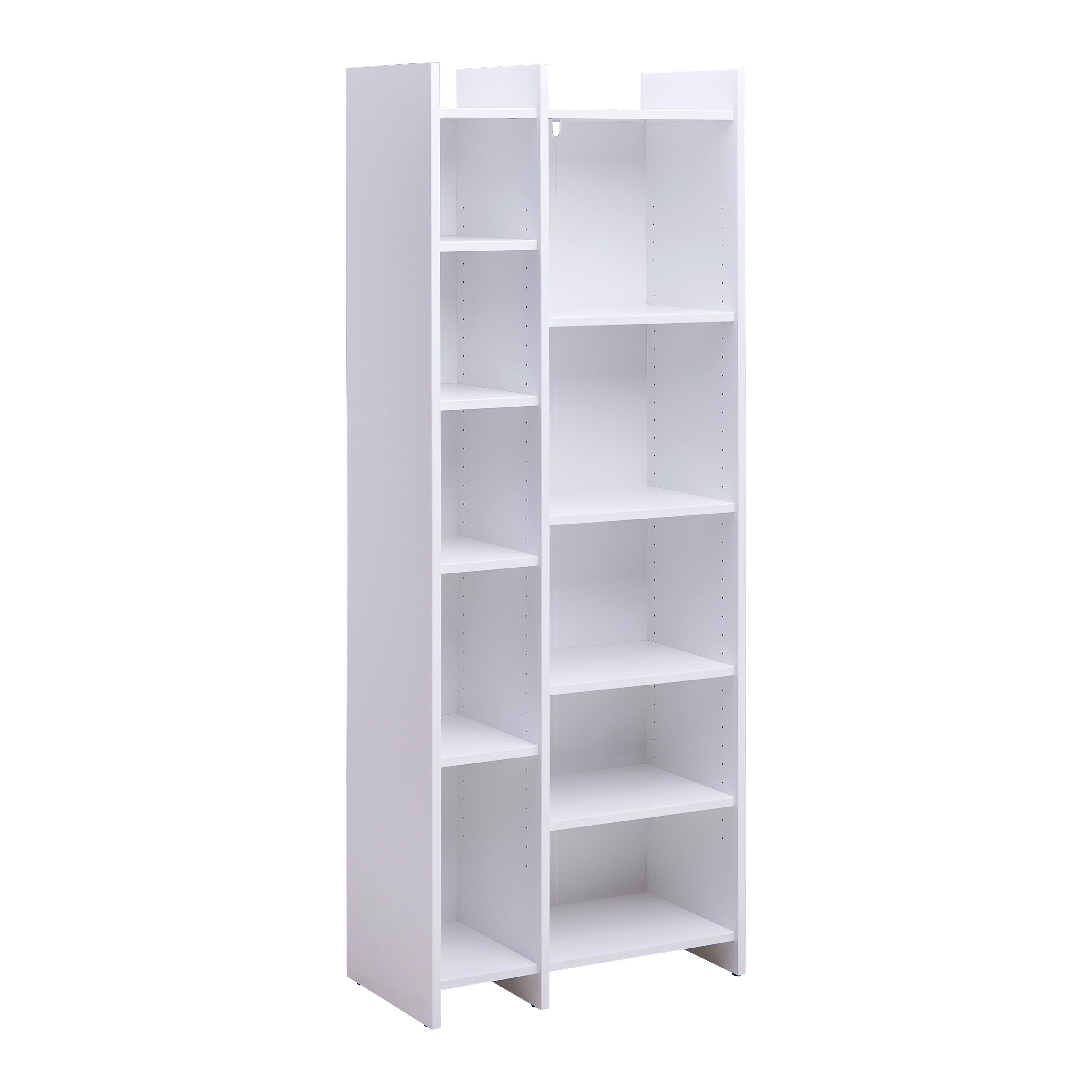REGÁL BENNY -EXKLUSIV- - bílá/černá, Moderní, kompozitní dřevo/plast (60/156/32cm) - Mömax