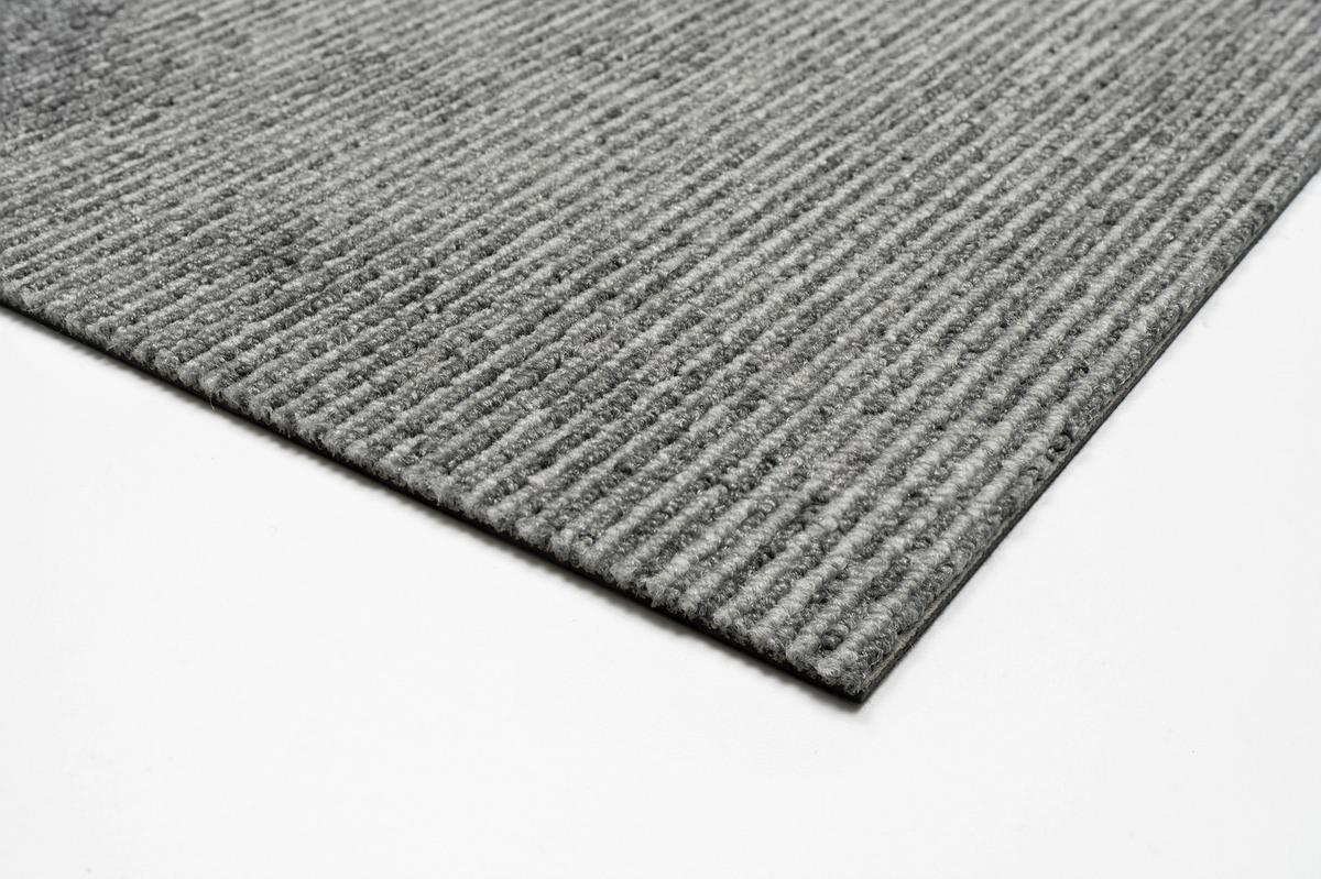 Teppichfliese Grau Marmaris 50x50 cm Florhöhe 3 mm - Grau, Basics, Textil (50/50cm)