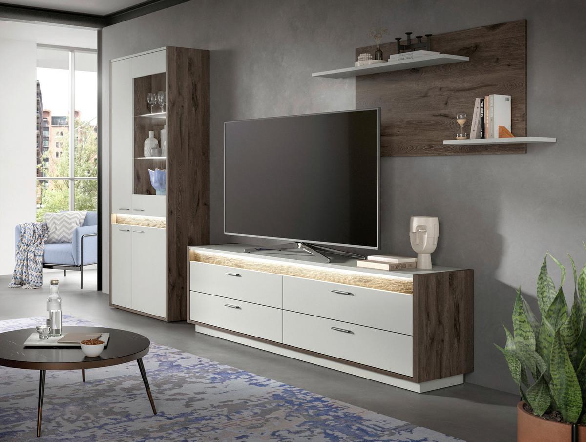 Wandboard Falcona B: 64 cm Nox Oak Dekor Hellgrau Nb - Design, Holzwerkstoff (64/135/22cm) - MID.YOU