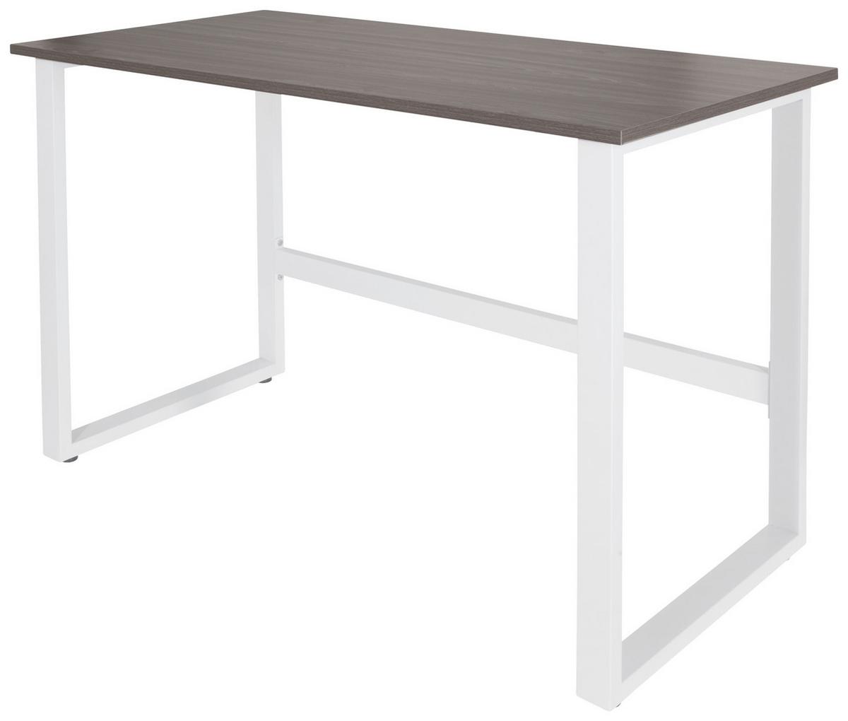 Schreibtisch Workspace Light I Grau/Weiß - Weiß/Grau, Basics, Holzwerkstoff/Metall (120/60/76cm) - MID.YOU