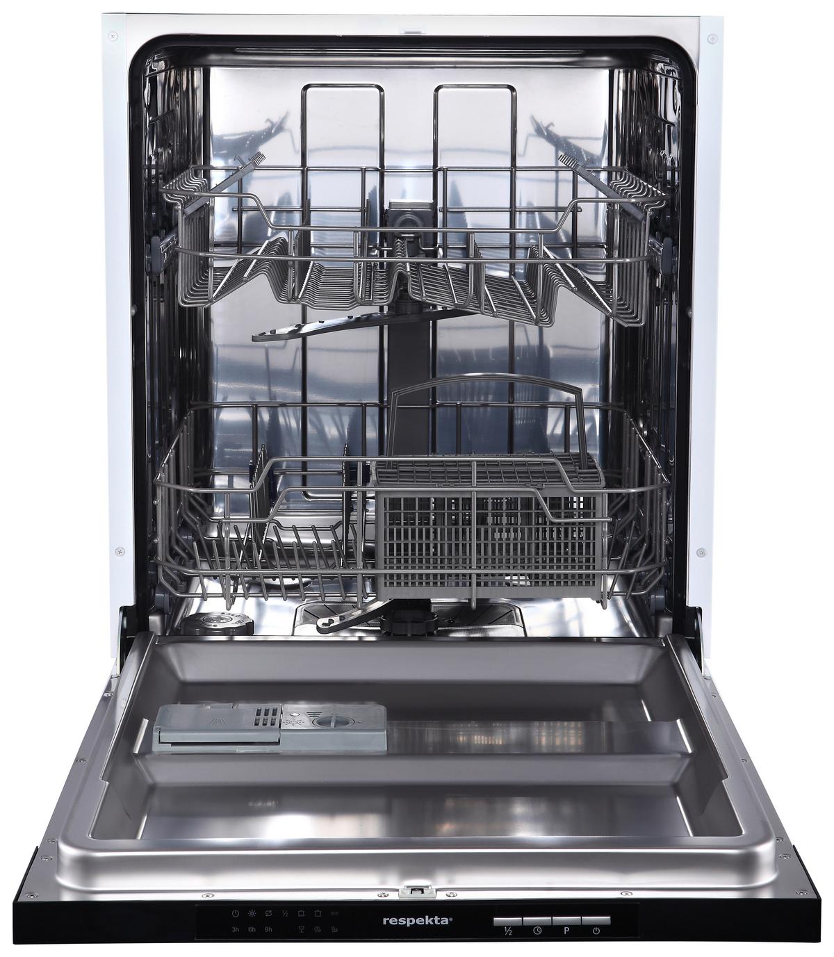 Küchenzeile Premium mit Geräten 380 cm Schwarz/Eiche Dekor - Schwarz Hochglanz/Eichefarben, Basics, Holzwerkstoff (380cm) - Respekta