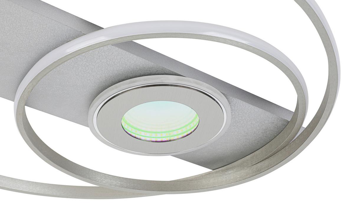 LED-Deckenleuchte Camilla - Silberfarben/Alufarben, Basics, Kunststoff/Metall (65/60/7,5cm) - Luca Bessoni