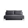 Schlafsofa Petri Grau Cord, Rücken Echt B: 198 cm - Schwarz/Grau, MODERN, Textil (198/90/100cm) - Livetastic