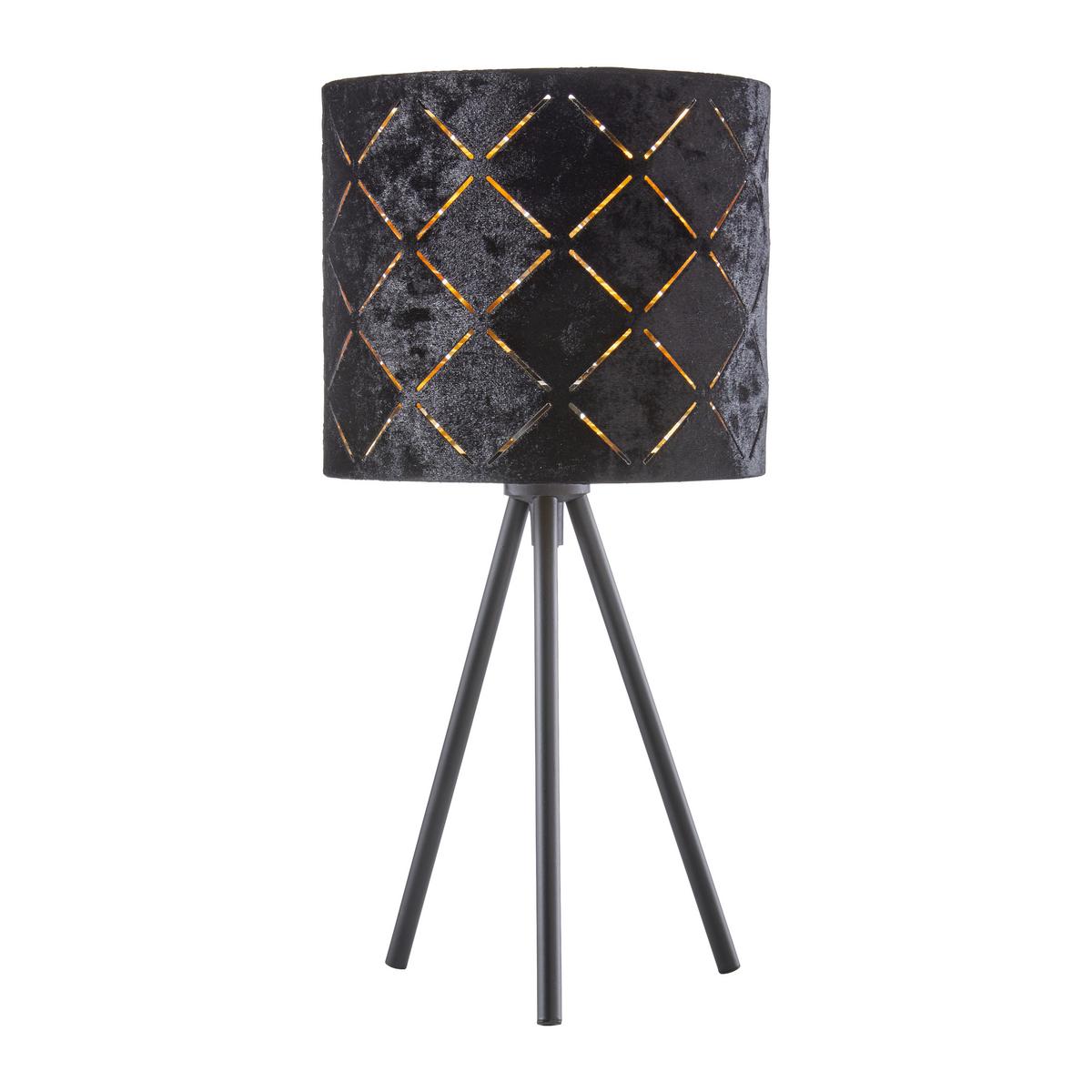 Stolová lampa Evelyn V: 35cm, 40 Watt - čierna, Lifestyle, kov (17/35cm) - Mömax