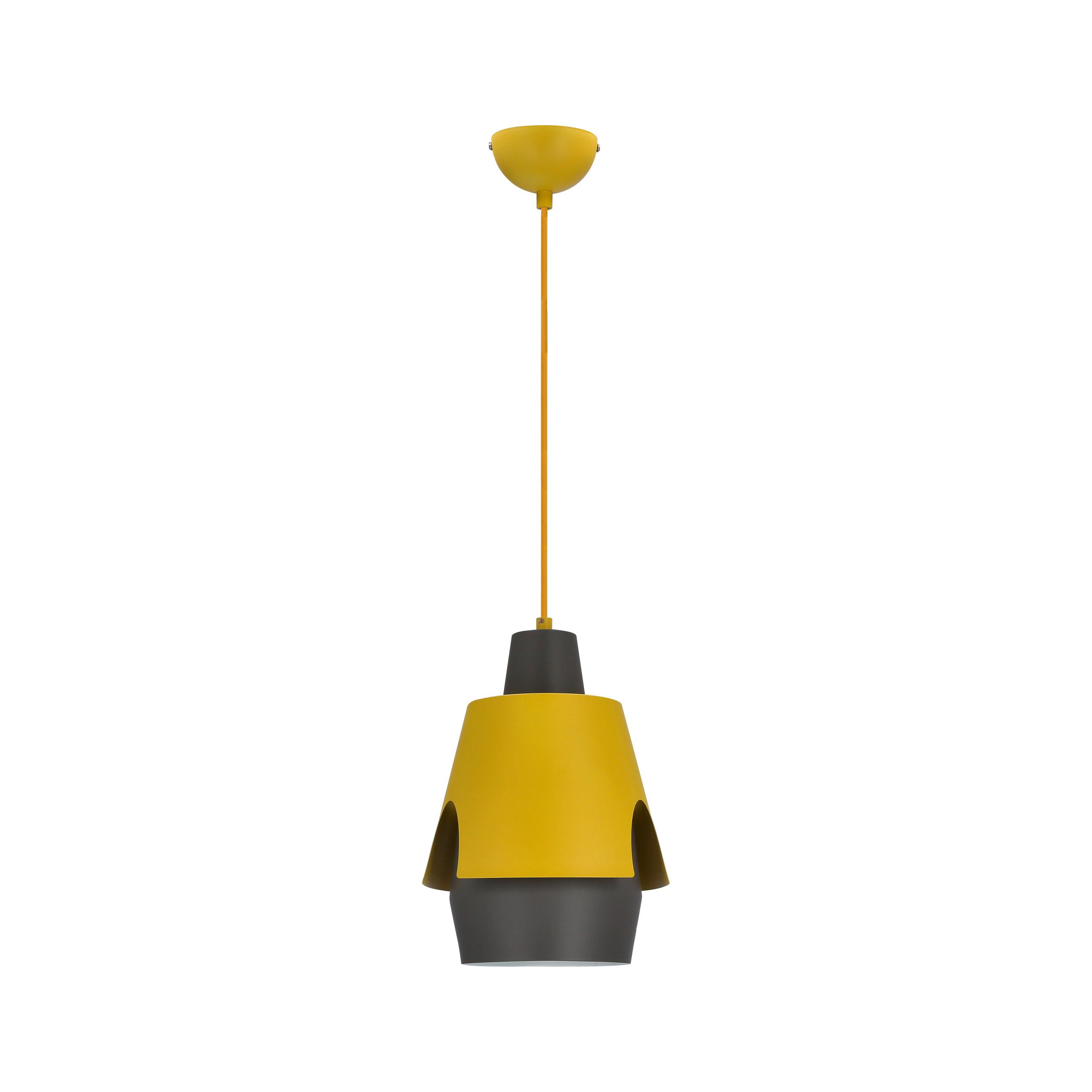 Pendelleuchte 50101149 Falun - Gelb/Grau, Design, Metall (22/22/150cm)