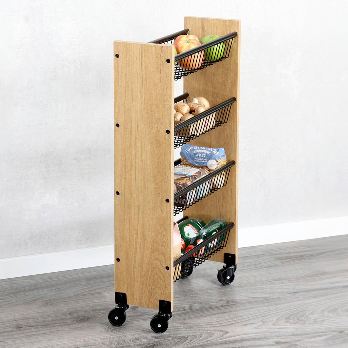 ALLZWECKWAGEN Braun, Schwarz L: 45cm - Schwarz/Braun, Trend, Holzwerkstoff/Metall (45/17/77cm) - Kesper