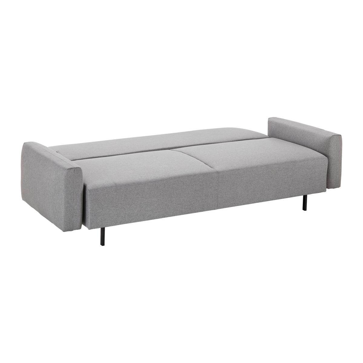 Rozkladacia pohovka LUSIA sivá - čierna/sivá, Modern, kov/drevo (242/95/95cm) - Bessagi Home