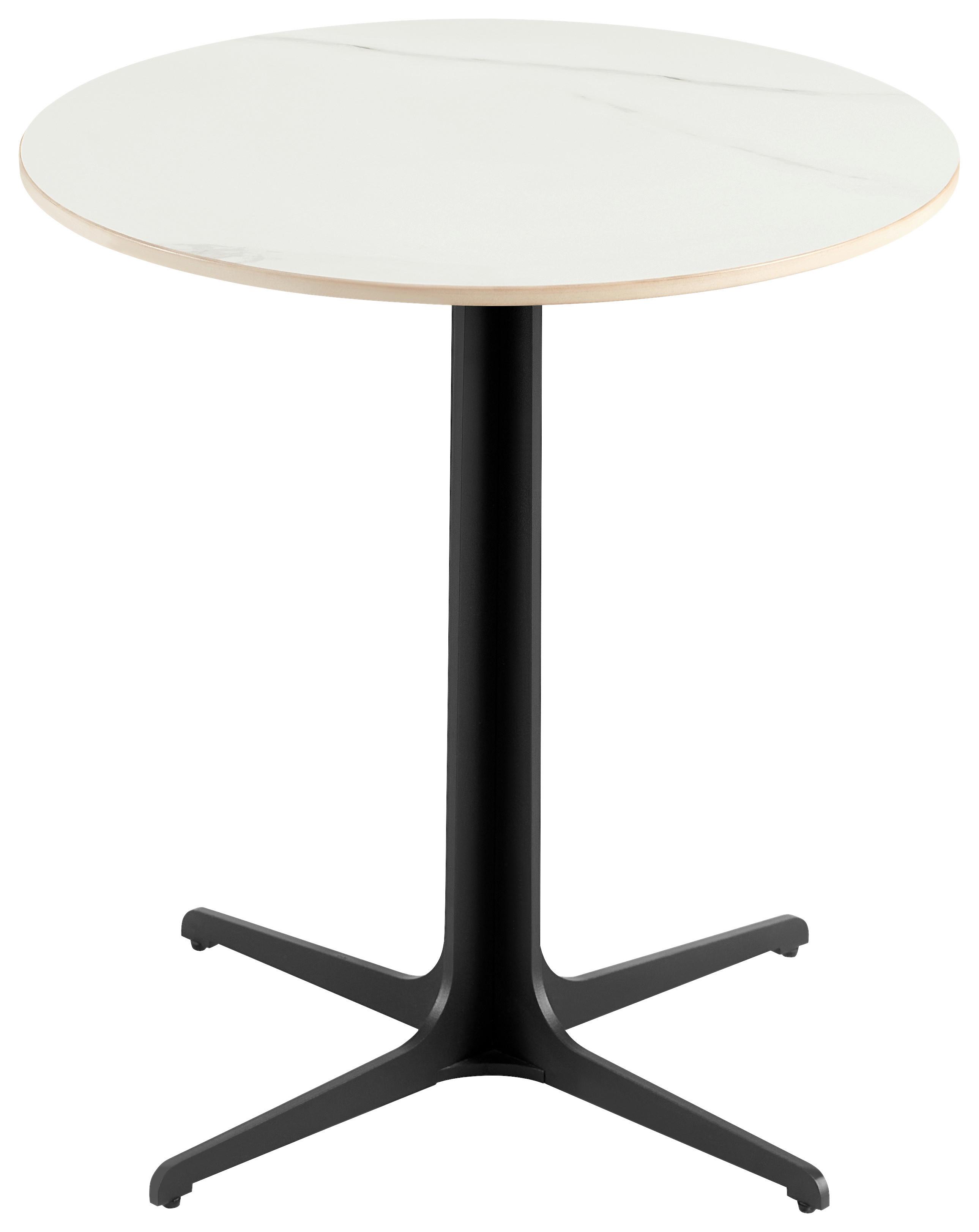 COUCHTISCH WHITE PEARL 1 - Schwarz/Weiß, MODERN, Keramik/Metall (50/55/50cm)