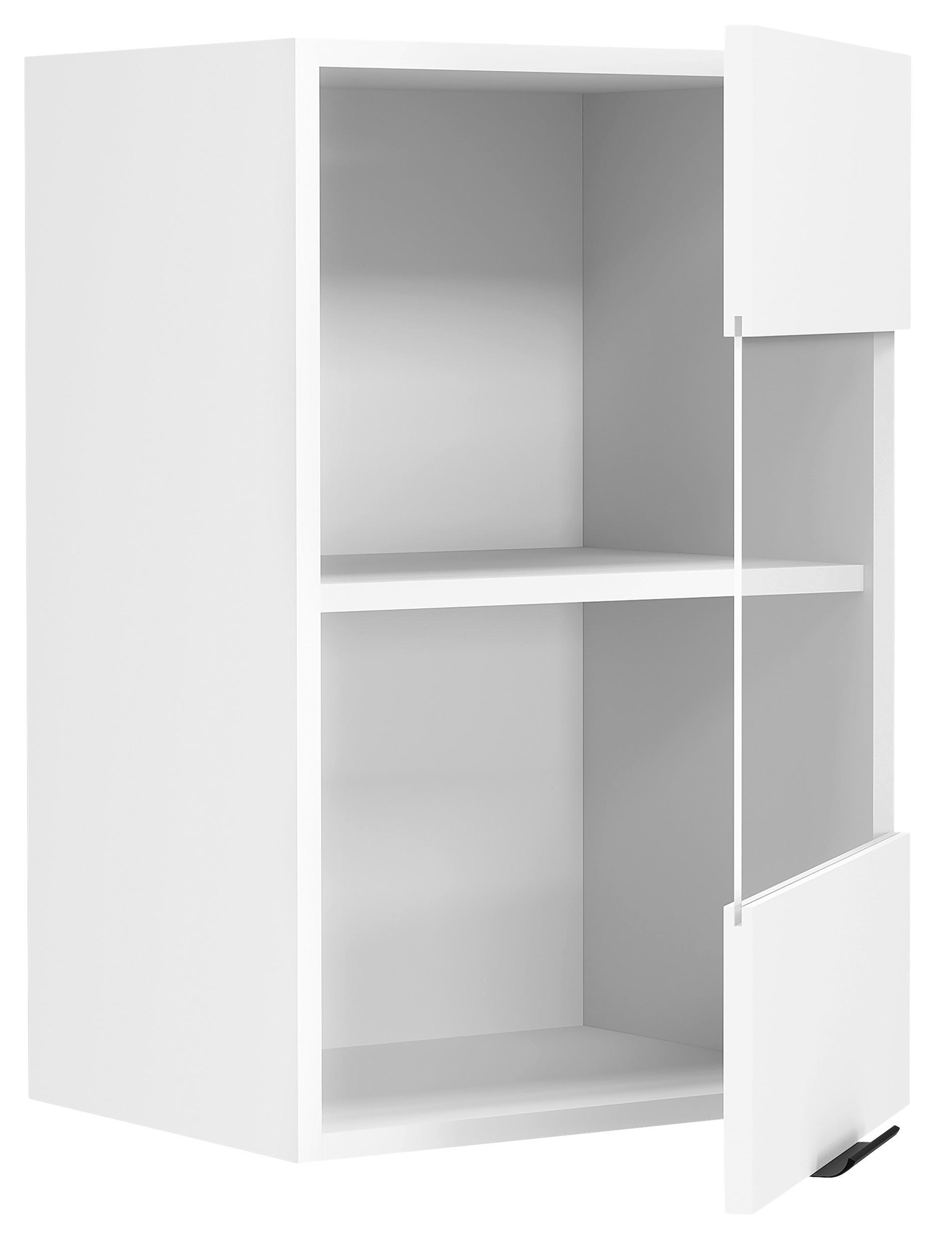 Küchenoberschrank Fasola Weiß B: 40 cm - Weiß, Trend, Glas/Holzwerkstoff (40/60/31cm) - MID.YOU