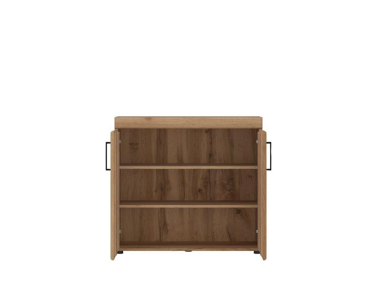 Sideboard Cortina - Eichefarben/Schwarz, MODERN, Holzwerkstoff (92,8/86/40,9cm)