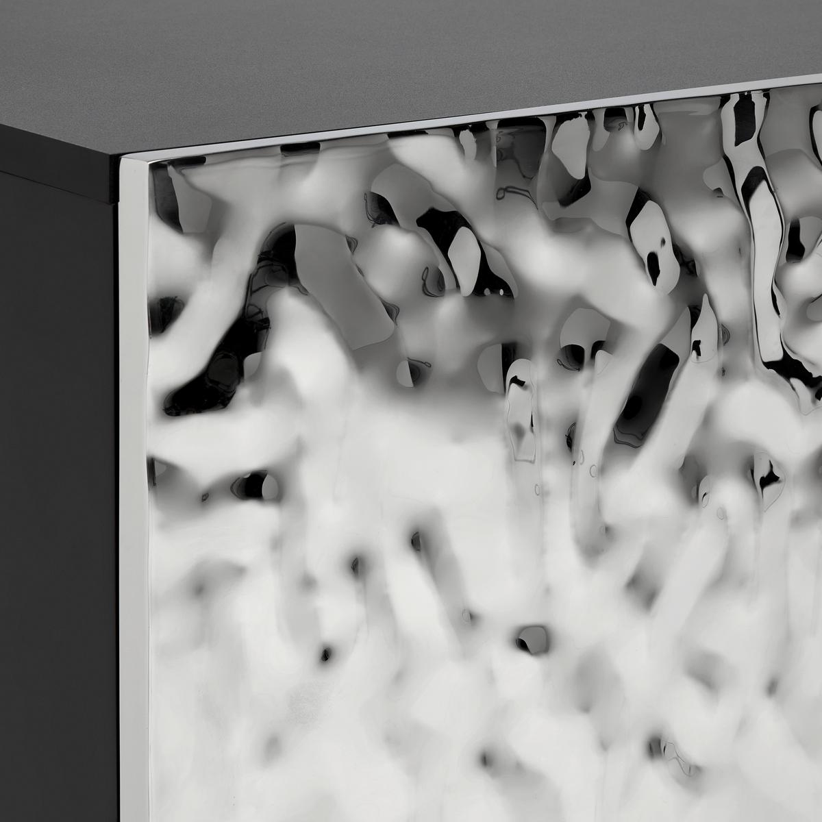 VYSOKÁ KOMODA MARLENE - čierna/farba ušľachtilej ocele, Design, kov/kompozitné drevo (80/140/40cm) - Mömax