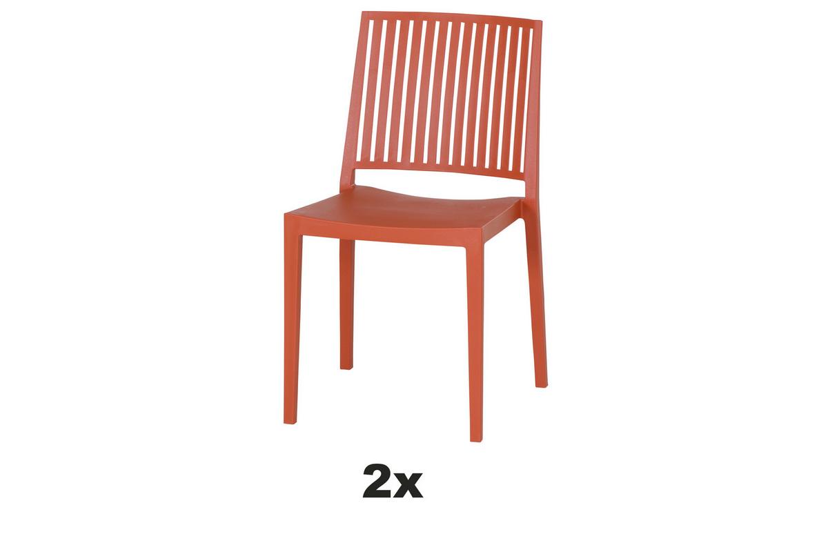 Stapelstuhl T20079 - Rot, Basics, Kunststoff (57/80/56cm) - Siena Garden