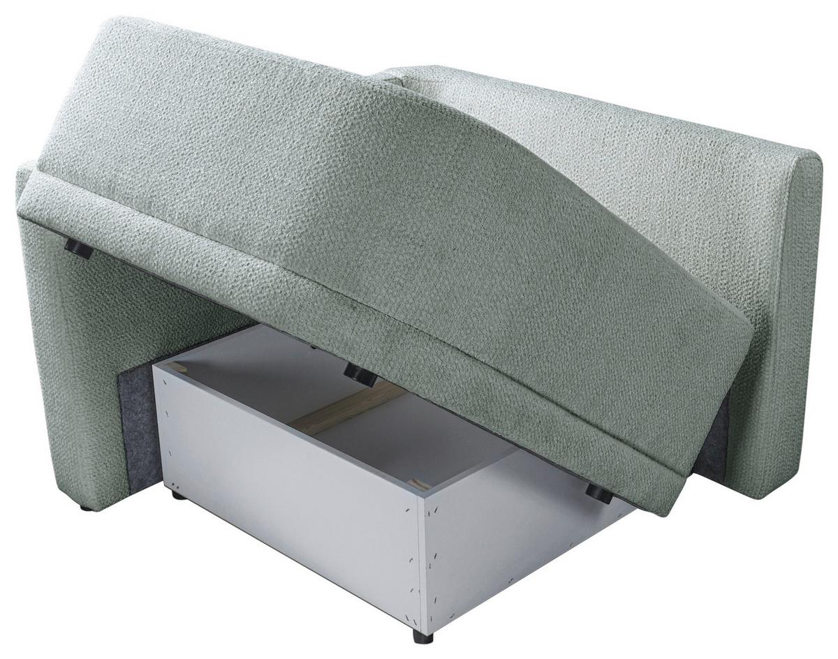 Sofa Zuri Hellgrau/gelb, B: 110cm - Senfgelb/Hellgrau, Trend, Textil (110/75/115cm) - Livetastic