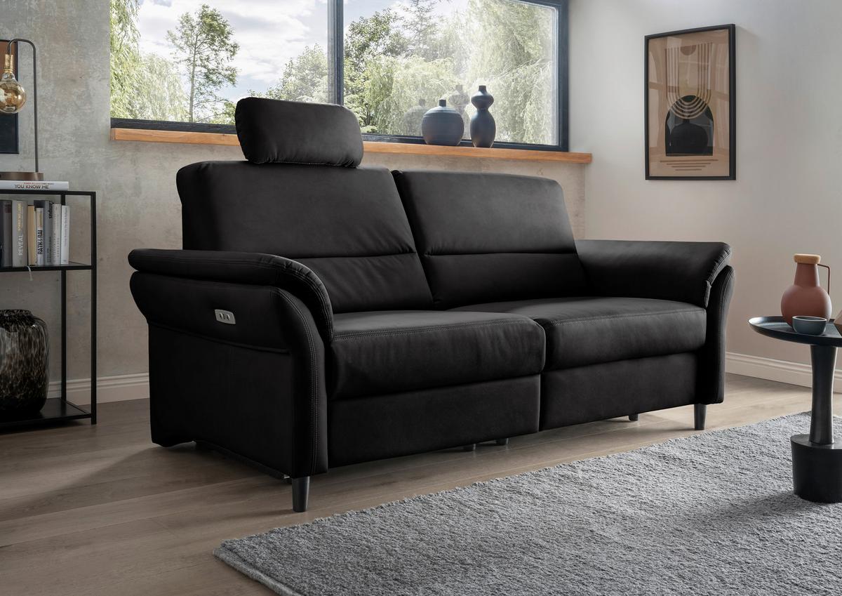 3-Sitzer-Sofa Cavoli, Schwarz B: 192 cm - Schwarz, MODERN, Textil (192/90/89cm) - Livetastic
