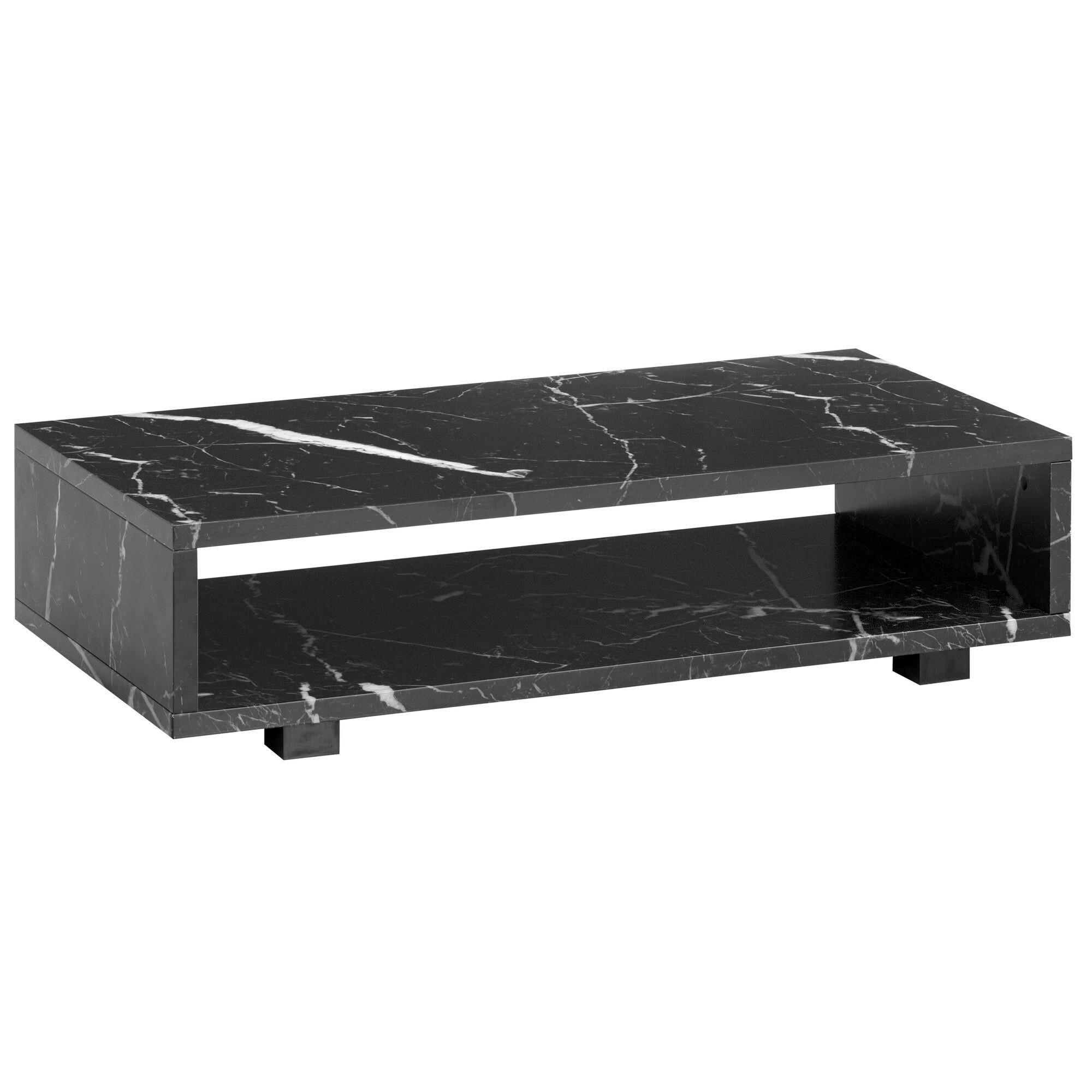 Couchtisch Schwarz L: 100 Cm - Schwarz, Design, Holzwerkstoff/Kunststoff (100/50/25cm) - Livetastic