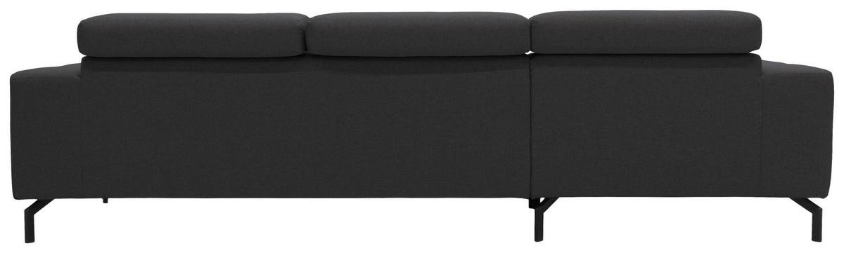 Ecksofa Cunelli Schwarz/braun Webstoff - Schwarz/Braun, Design, Textil (175/292cm) - MID.YOU