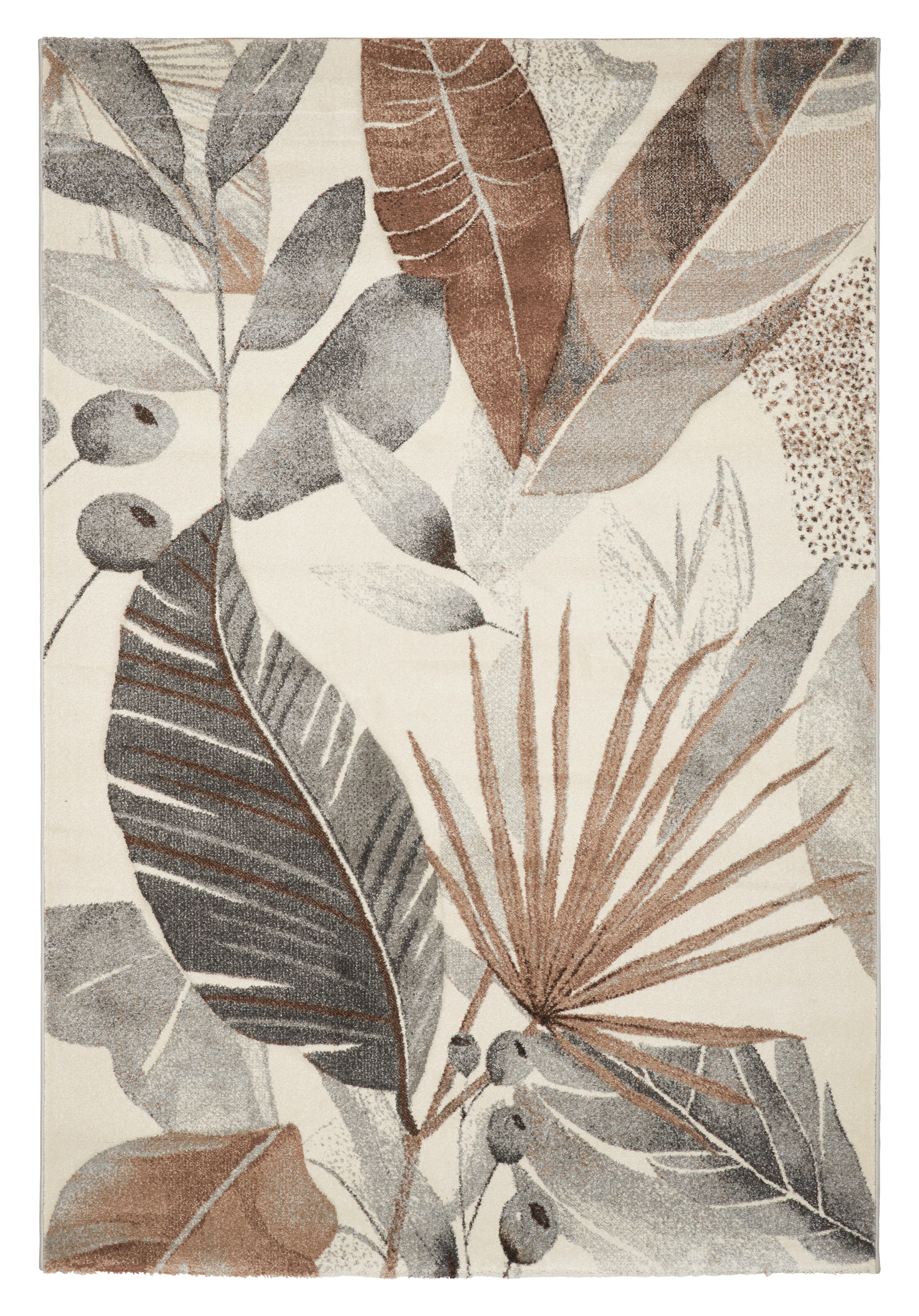 TKANÝ KOBEREC FLORA 3 - krémová, Modern, textil (160/230cm) - Mömax