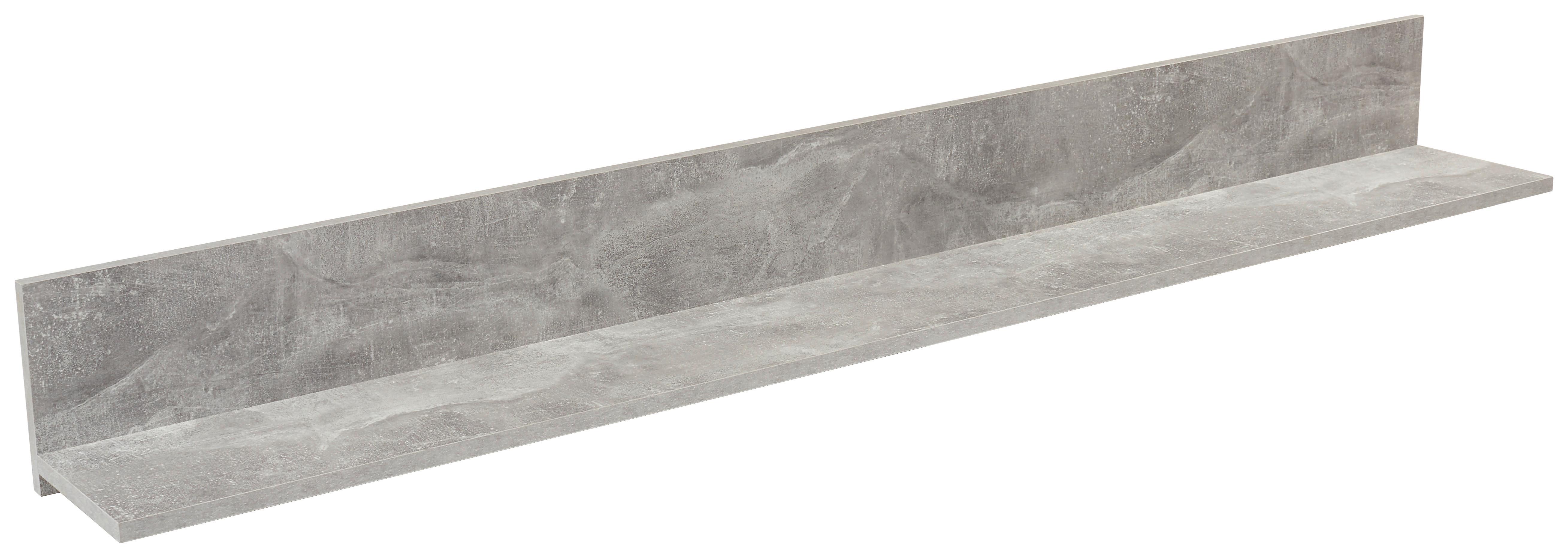 Wandboard Malta B: 180 Cm Betonoptik Hell - Grau, MODERN, Holzwerkstoff (180/18/20cm)