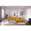 Ecksofa Orion Kopfstütze Klappbar Currygelb - Currygelb/Silberfarben, KONVENTIONELL, Textil (307/186cm) - Livetastic