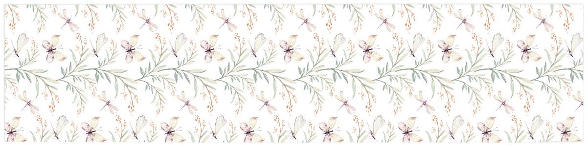 Tischläufer Butterfly - Weiß/Grün, ROMANTIK / LANDHAUS, Textil (40/140cm) - James Wood