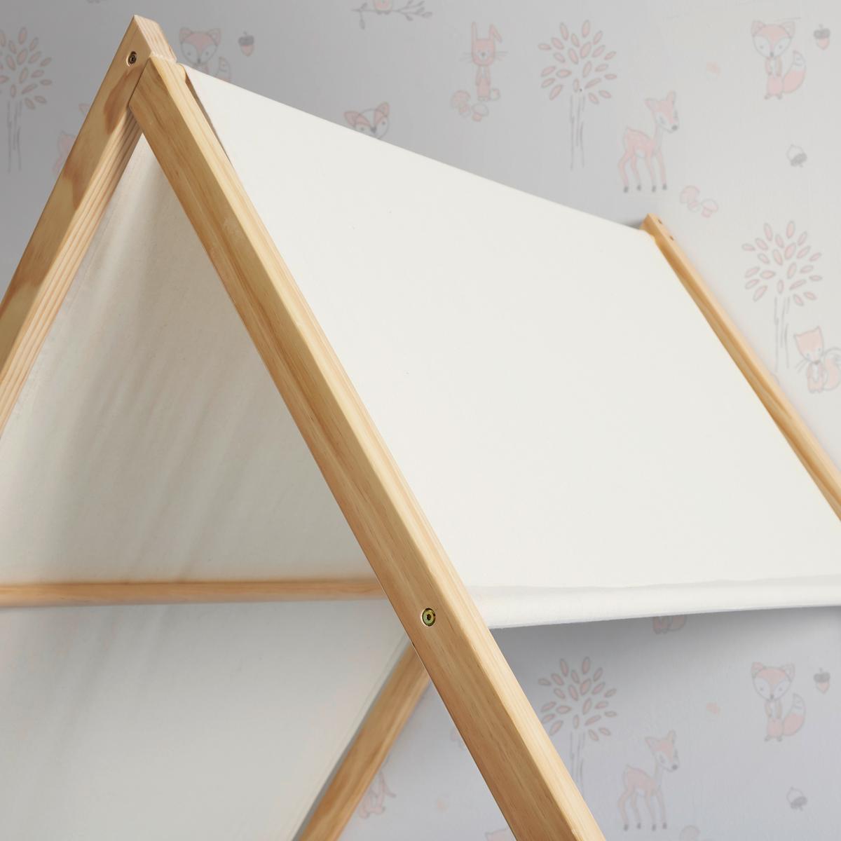 Postel pro děti POPPY přirodní barva - bílá/přírodní barvy, Moderní, dřevo (208/149/100cm) - Bessagi Kids