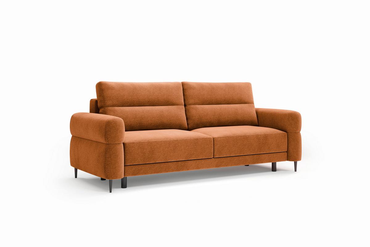 Schlafsofa Nordic Rostfarben B: 232cm - Rostfarben/Schwarz, Basics, Textil (232/94/102cm) - Livetastic