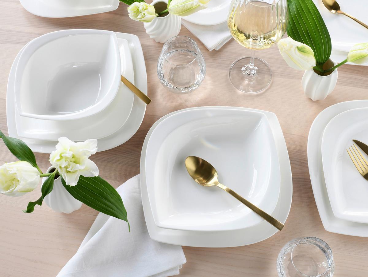 Kombiservice Melbourne Weiß 16-Tlg - Weiß, Basics, Keramik - Creatable