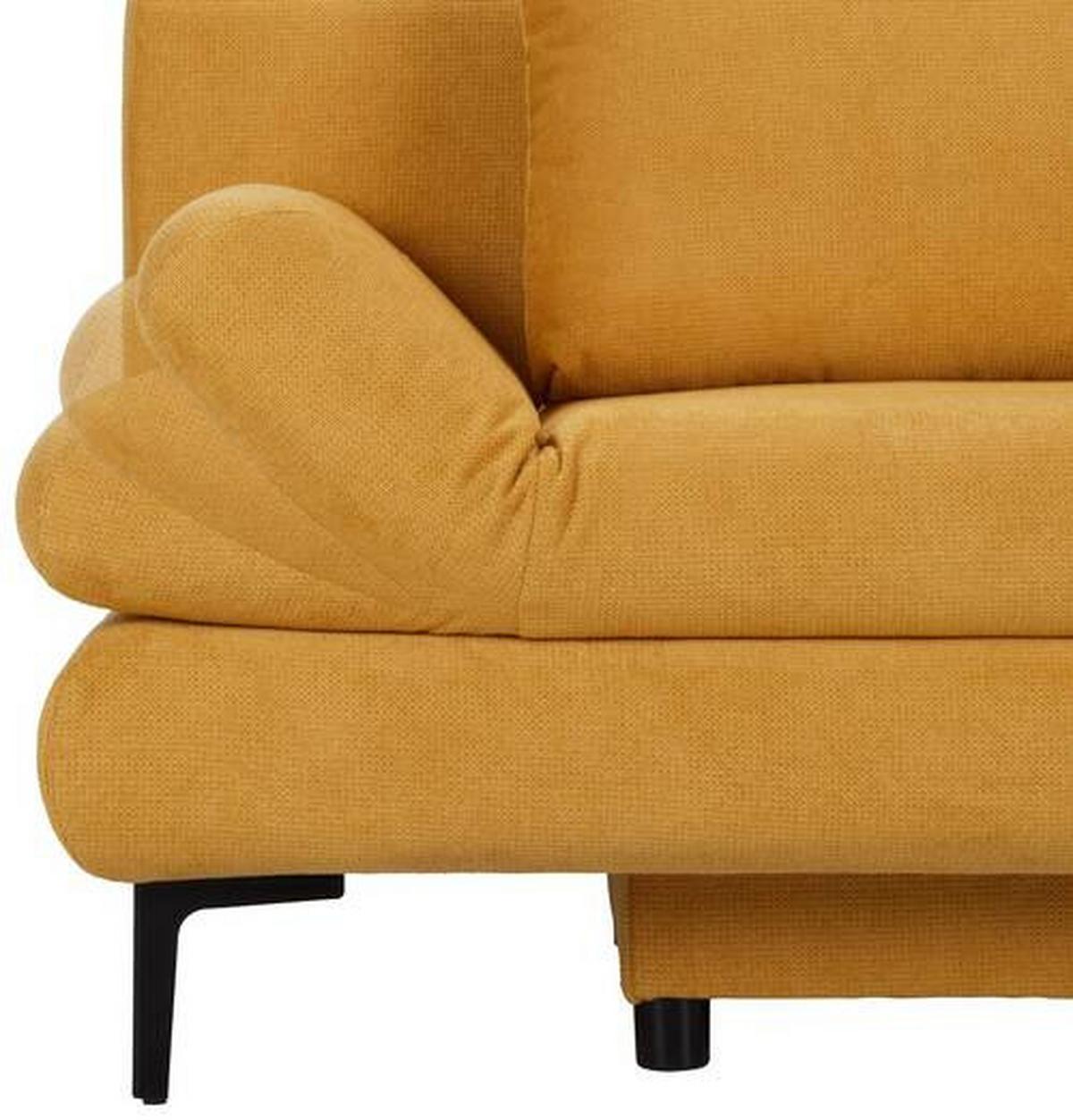 ROZKLÁDACÍ POHOVKA LEMON - černá/žlutá, Moderní, textil (191/42-76/86cm)
