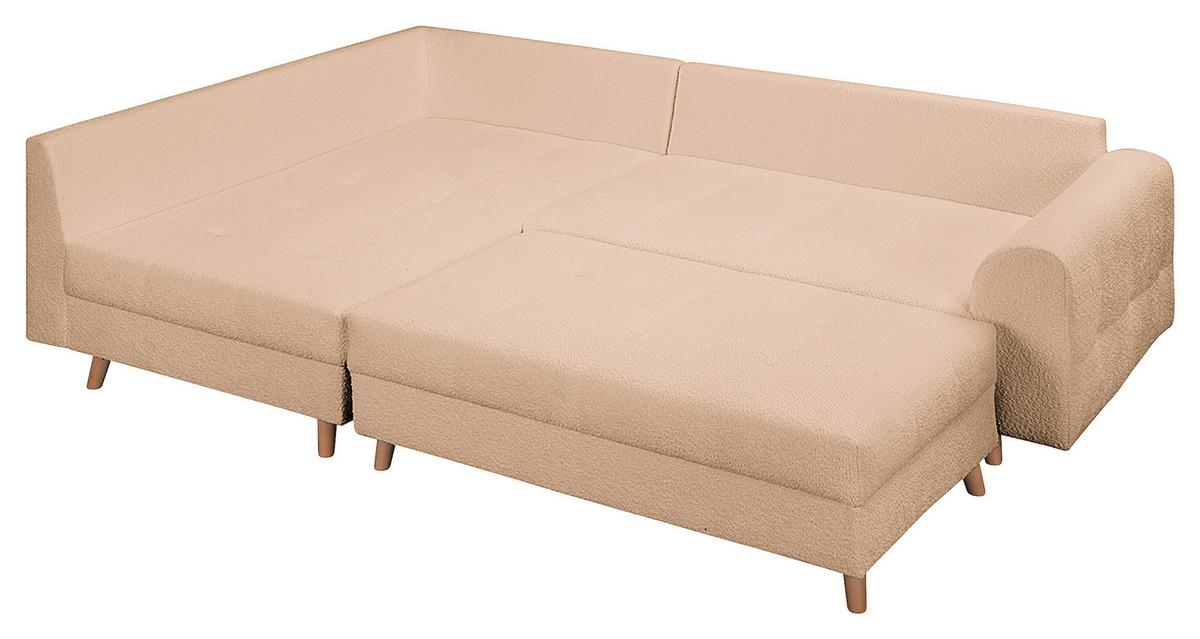 Ecksofa Ariella Beige S: 161x231 cm - Beige/Naturfarben, Design, Textil (161/231cm) - Livetastic