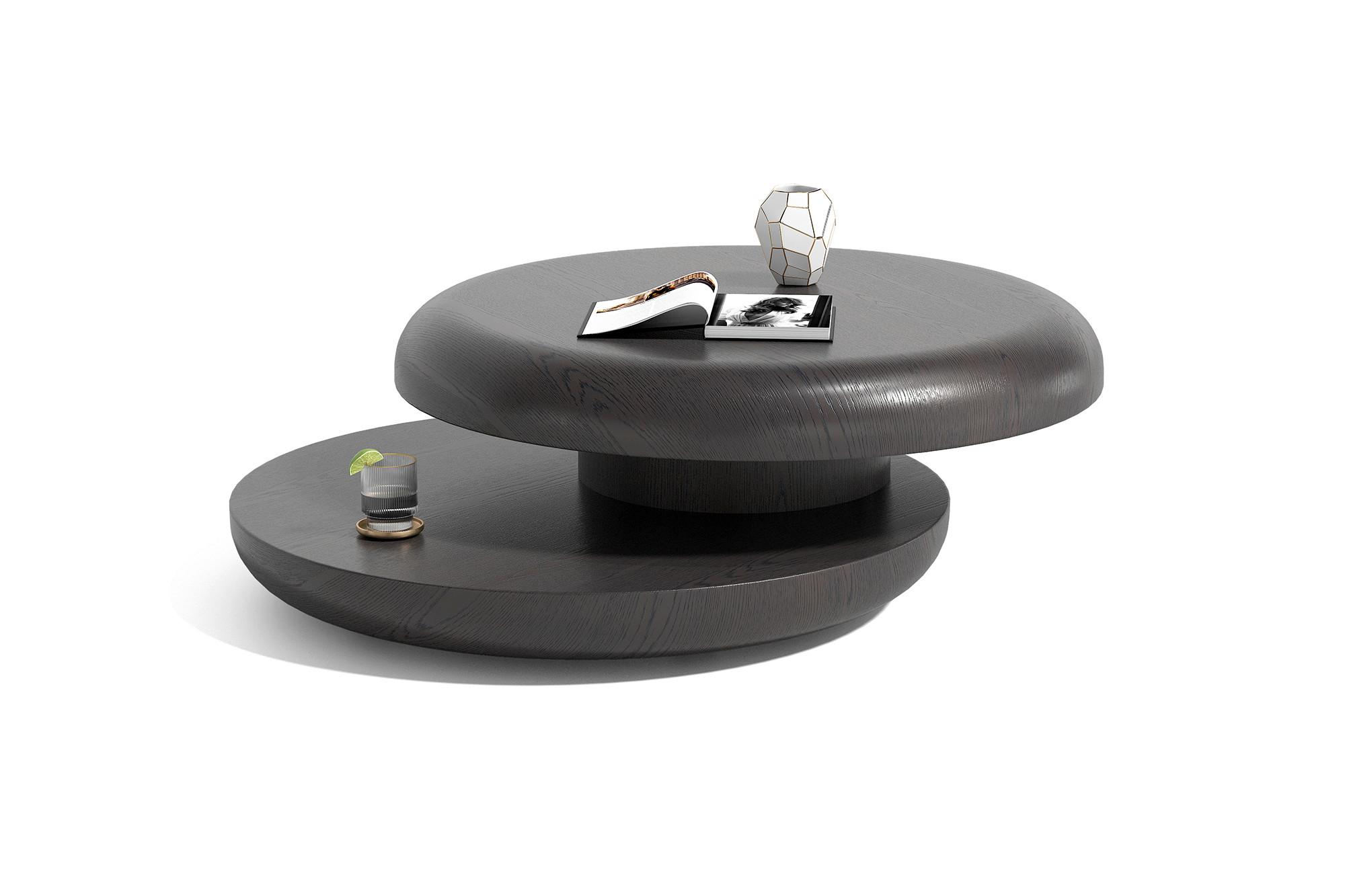 Couchtisch Schwarz D: 90 Cm - Schwarz, MODERN, Holzwerkstoff (90/90/35cm) - Livetastic