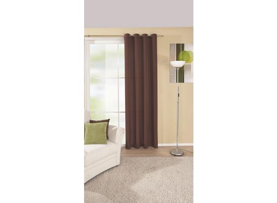 Ösenvorhang Ocean - Braun, KONVENTIONELL, Textil (140/245cm) - Ombra Ösenvorhang Ocean - Braun, KONVENTIONELL, Textil (140/245cm) - Ombra