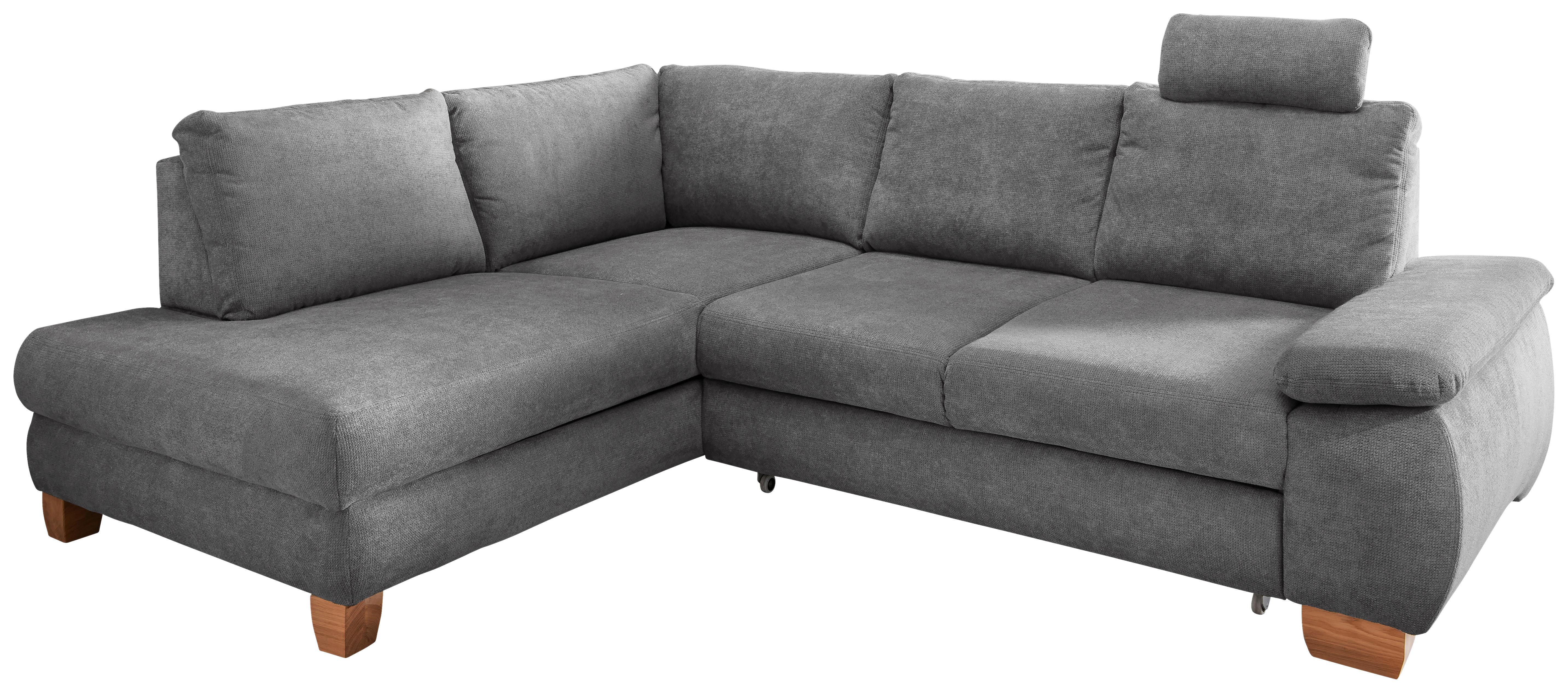 ECKSCHLAFSOFA Positano, Grau S: 206x261 cm - Wildeiche/Grau, MODERN, Textil (206/261cm) - Livetastic
